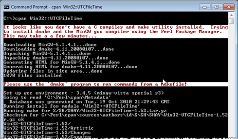 PPM installs MinGW automatically