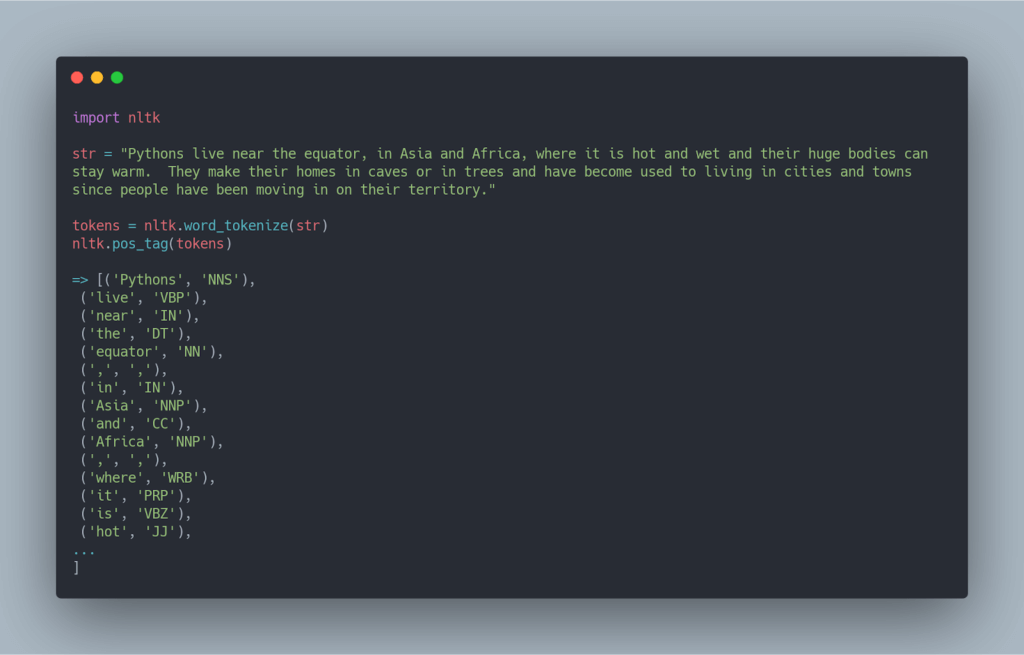 Parts of speech tagging with NLTK Parts of speech tagging with NLTK