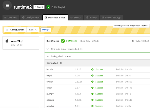 Python Runtime Build