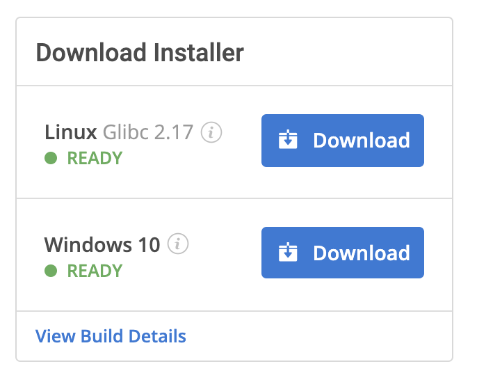 Download Builds for Data Analysis