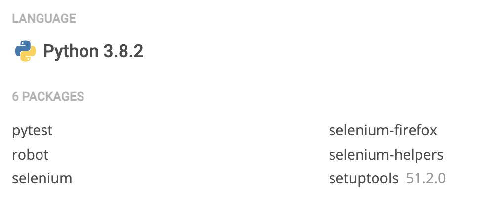 Test Automation python packages