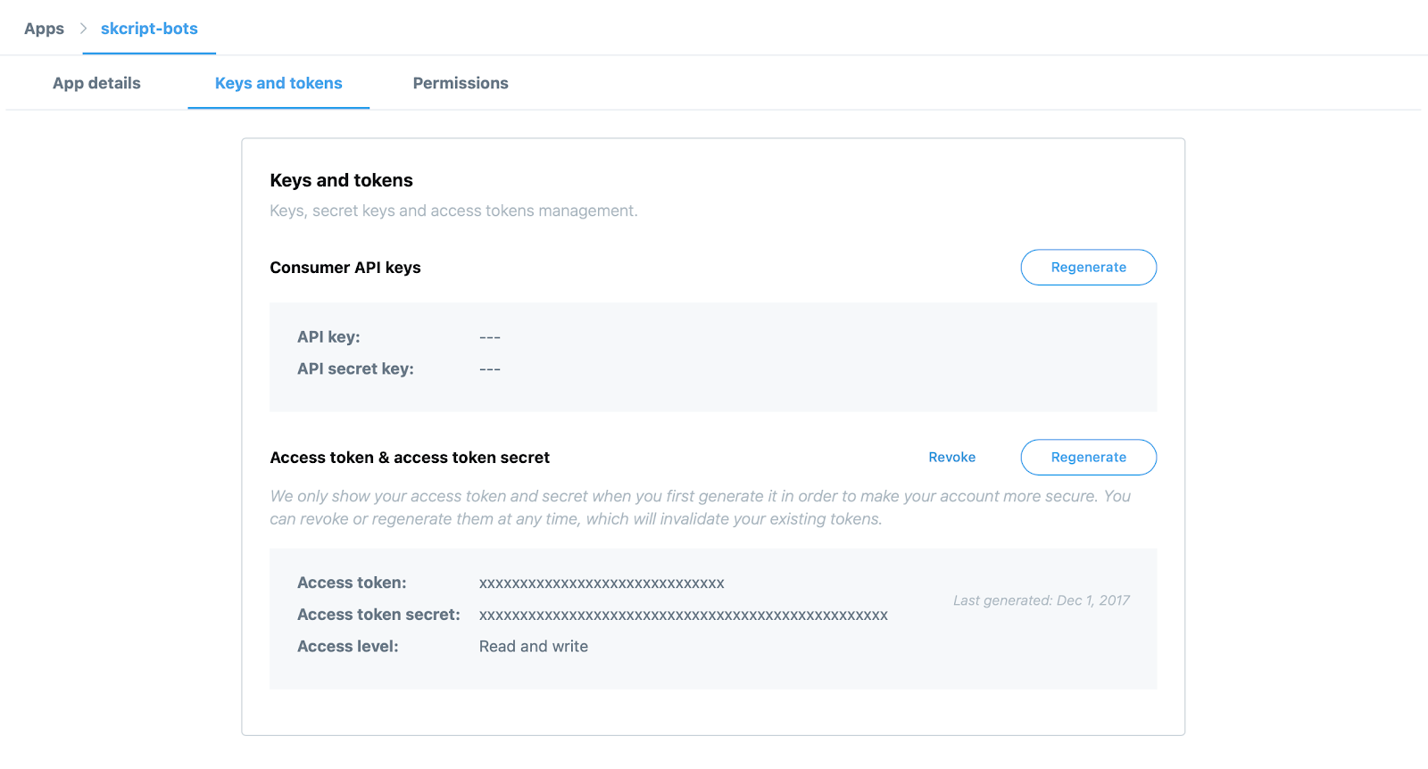 Twitter Keys - Python Automation Twitter Keys - Python Automation