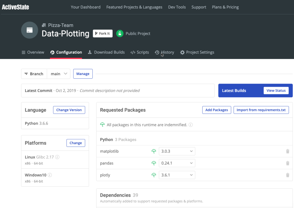 Data Plotting Runtime