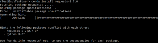 Conda Dependency Clash