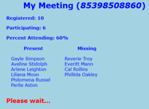 My Meeting Status