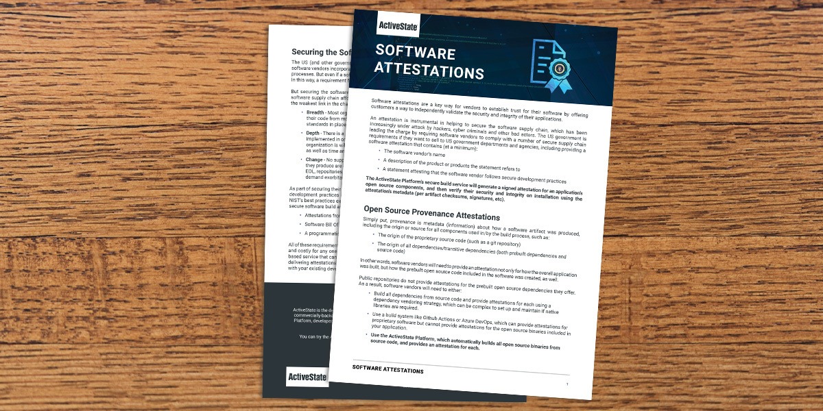 Data Sheet - ActiveState Software Attestations