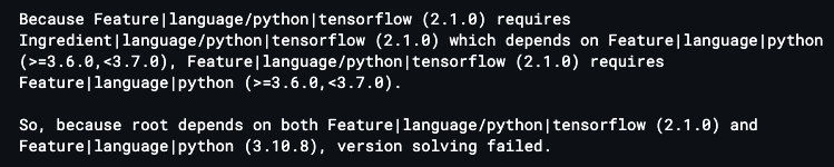 Dependency Solver Error